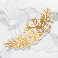 Peaceful Peonies Cut and Foil Die Hotfoil Stamp Peony Bouquet