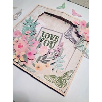 Couture Creations Mini Stamp My Secret Love Love You Sentiment 1pc