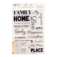 Couture Creations Stamps Sentiment Set My Family 18pc