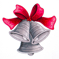Couture Creations Stamp Deck the Halls Ringing Bells Outline (1pc)