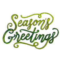 Couture Creations Stamp Deck the Halls Season's Greetings Outline (1pc)