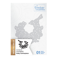 Couture Creations Mini Die Deck the Halls Holly Centrepiece (1pc)