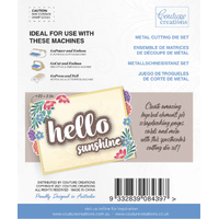 Couture Creations Dies Homely Florals - Hello Sentiment Set