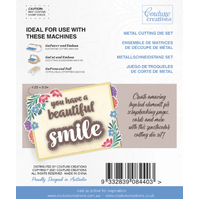 Couture Creations Dies Homely Florals - Smile Sentiment Set
