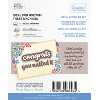 Couture Creations Dies Homely Florals - Congrats Sentiment Set