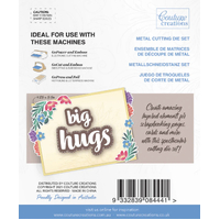 Couture Creations Dies Homely Florals - Hugs Sentiment Set