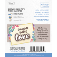 Couture Creations Dies Homely Florals - Love Sentiment Set