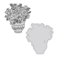 Couture Creations Stamp and Die Set - Vintage Tea - Bouquet