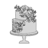 Couture Creations Stamp Set Vintage Tea -  Floral Cake