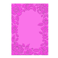 Couture Creations Embossing Folder 5x7 Vintage Tea Collection - Centred Flowers