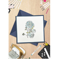 Couture Creations GoLetterPress Metal Impression Plate - 1 - Birthday Wishes Floral