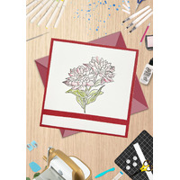 Couture Creations GoLetterPress Metal Impression Plate - 2 - Best Wishes Floral