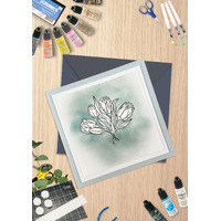 Couture Creations GoLetterPress Metal Impression Plate - 6 - Missing You Floral