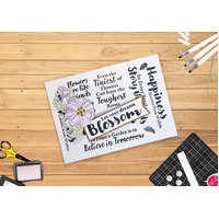 Couture Creations - Parkside Crafts Photopolymer Stamp Set - Floral Sentiments