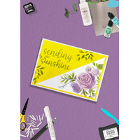 Couture Creations - Parkside Crafts Stencil - Rosy Vine