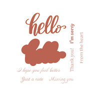 Couture Creations - Blues By You - Hello Stamp And Die Set