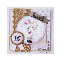Marianne Design Craftables Punch Dies Brush Numbers CR1429