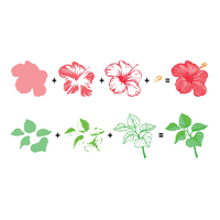 Crafts-Too 3D Clear Stamps Multi Layer Hibiscus