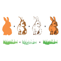 Crafts-Too 3D Clear Stamps Multi Layer Bunny