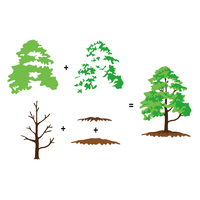 Crafts-Too 3D Clear Stamps Multi Layer Tree