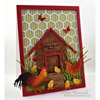 Impression Obsession Die Roosters & Chickens DIE273Z 