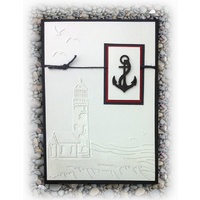 Ecstasy Crafts Embossing Folder - Coastal View Size 5 x 7