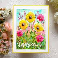 Creative Expressions Wildflowers 5 in x 7 in 3D Embossing Folder EF3D-070