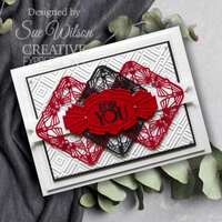Creative Expressions Interlocking Squares 5 in x 7 in 3D Embossing Folder EF3D-079