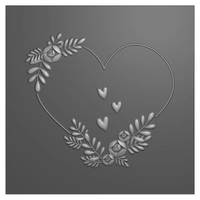 Nellie’s Choice 3D Embossing Folder - Flower Heart - EF3D104