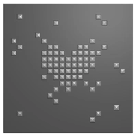 Nellie’s Choice 3D Embossing Folder - Pixel Heart - EF3D109