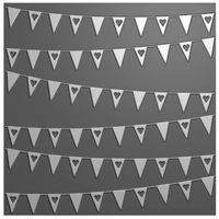 Nellie’s Choice 3D Embossing Folder - Background Banners - EF3D117