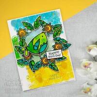 Woodware Clear Singles Semi Circle Texture Background 3 x 4 Stamp
