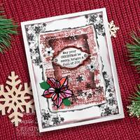 Woodware Clear Singles Christmas Old Labels 4 in x 6 in Stamp Set FRS1018