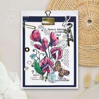 Woodware Clear Singles 4” x 6” Stamp Set - Sweet Pea Postcard - FRS10135