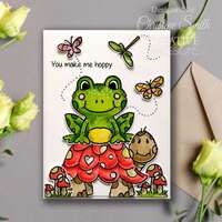 Woodware Clear Singles 4” x 6” Stamp Set - Hopping Gnome - FRS1044