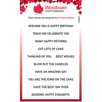 Woodware Clear Stamps Birthday Strips