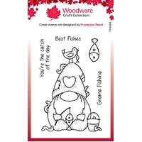 Woodware Clear Stamps Fishing Gnome