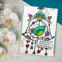 Woodware Clear Singles Wire Birdhouse 4 x 6 Stamp