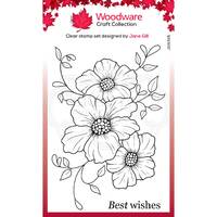 Woodware Clear Stamps By Jane Gill Petal Trio