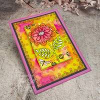 Woodware Clear Singles Petal Doodles Happy Thoughts 4 in x 6 in Stamp Set JGS857