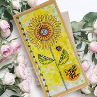 Woodware Clear Singles Petal Doodles Live Life 4 in x 6 in Stamp Set JGS860