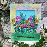 Woodware Clear Singles Flower Stems 4 in x 6 in Stamp Set JGS883