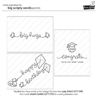 Lawn Fawn Stamps Big Scripty Words LF1171 