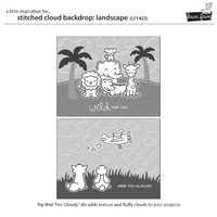 Lawn Fawn Cuts Stitched Cloud Backdrop: Landscape LF1423 