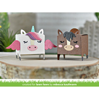 Lawn Fawn Die Tiny Gift Box Unicorn And Horse Add-On LF2173