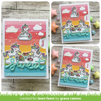 Lawn Fawn Cuts Reveal Wheel Unicorn Picnic Add-On LF2321