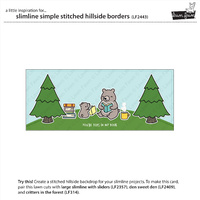 Lawn Fawn Cuts Slimline Simple Stitched Hillside Borders LF2443