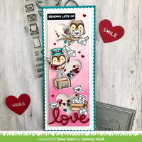 Lawn Fawn Cuts Scalloped Slimline With Hearts: Portrait LF2477