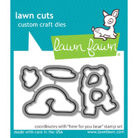 Lawn Fawn - Here for You Bear Stamp and Die Bundle