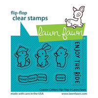 Lawn Fawn - Coaster Critters Flip-Flop Stamp and Die Bundle